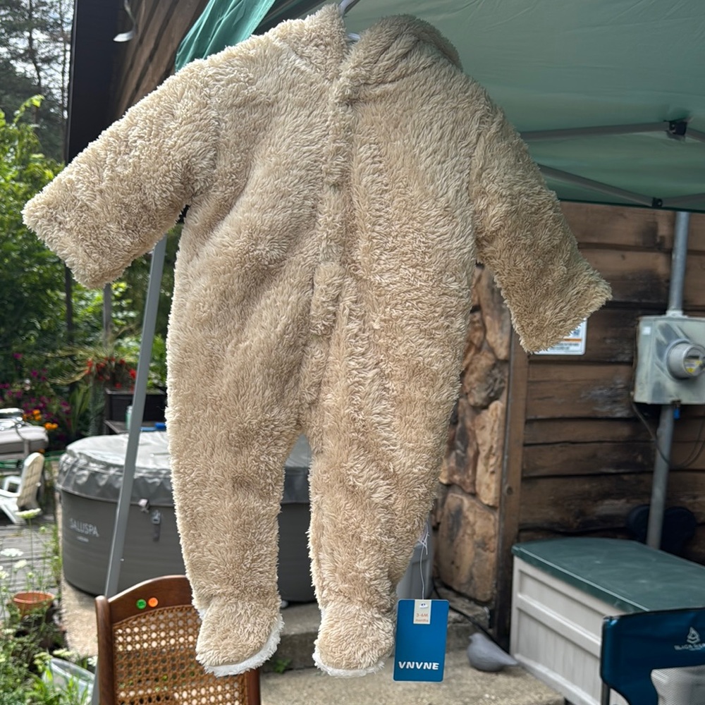 Carter's Tan Fleece Kids Footie